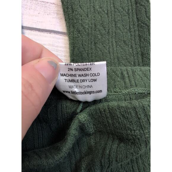 5/6 Little Stocking Co Hunter Green Tights - Picture 5 of 5